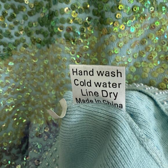 Vintage‎ The Promise Sequin Beaded Cami Mermaid Clubwear Mermaid Rave Top Sz XS - Picture 8 of 15